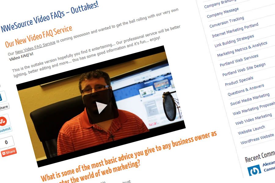 NWeSource Video FAQs – Outtakes!